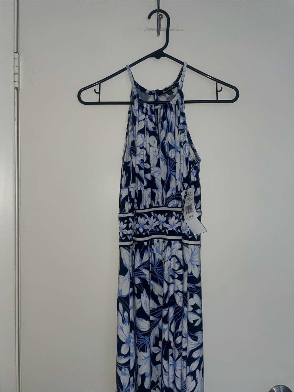 Suite 7 halter maxi dress floral blue